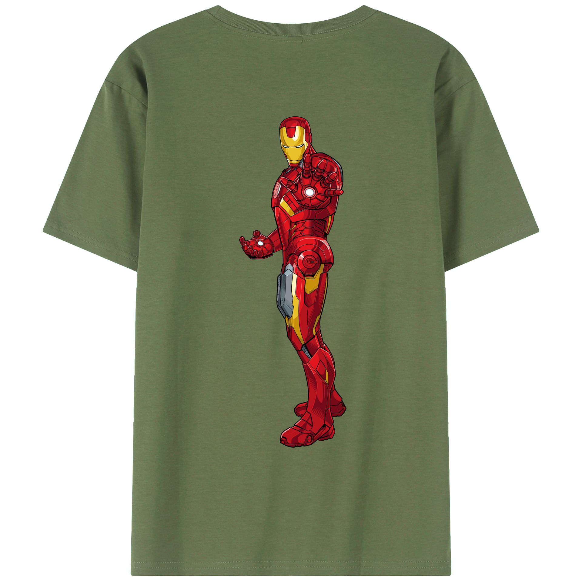 （画像用） アベンジャーズ The Avengers 綿100％ メンズ半袖Tシャツ（バックプリント） 通気性